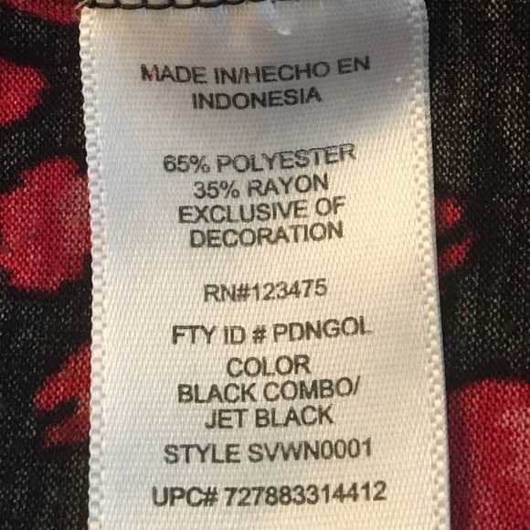 Cami black lace floral top size L/XL - Picture 3 of 3